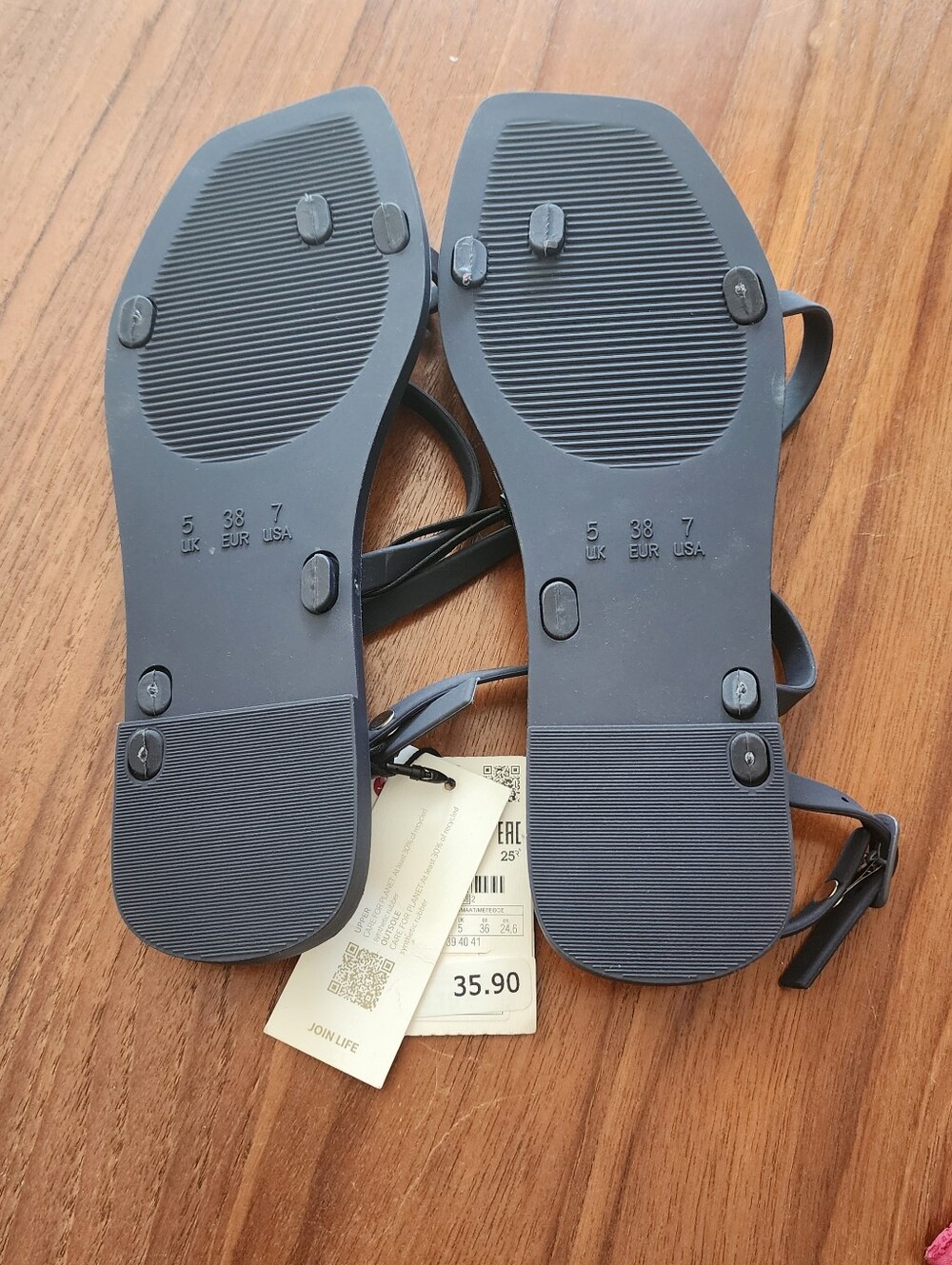 Zara Home Flat Sandals Size 7.5 - Picture 2 of 5